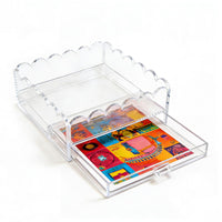 Clear Scalloped Acrylic Tray