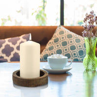 Ivory Unscented Pillar Candles (Set of 6)