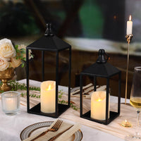 Black Metal Lantern (Set of 2)