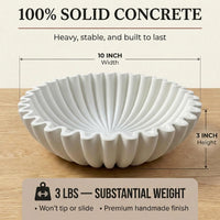 White Scalloped Bowl