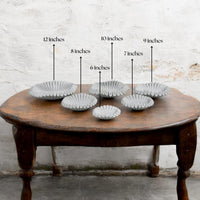 White Marble Ruffle Bowl