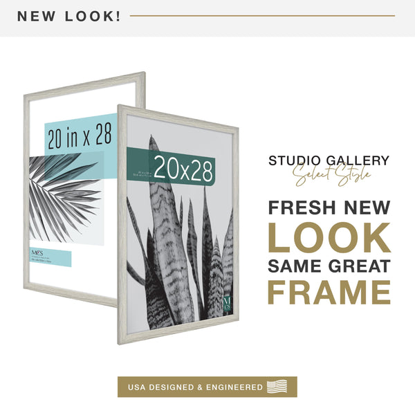 Gray Woodgrain Poster Frames (Set of 2)