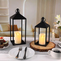 Black Metal Lantern (Set of 2)