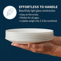 White Glass Salad Plates (Set of 6)