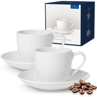 White Porcelain Espresso Cups (Set of 2)