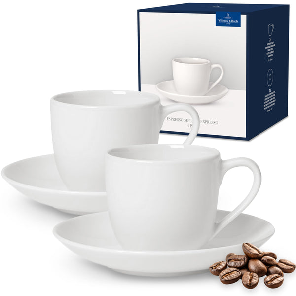 White Porcelain Espresso Cups (Set of 2)