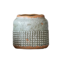 Grey Hobnail Terracotta Vase
