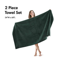 Green Cotton Bath Sheets (Set of 2)