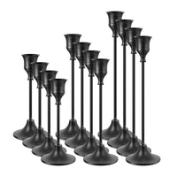 Black Metal Taper Holders (Set of 12)