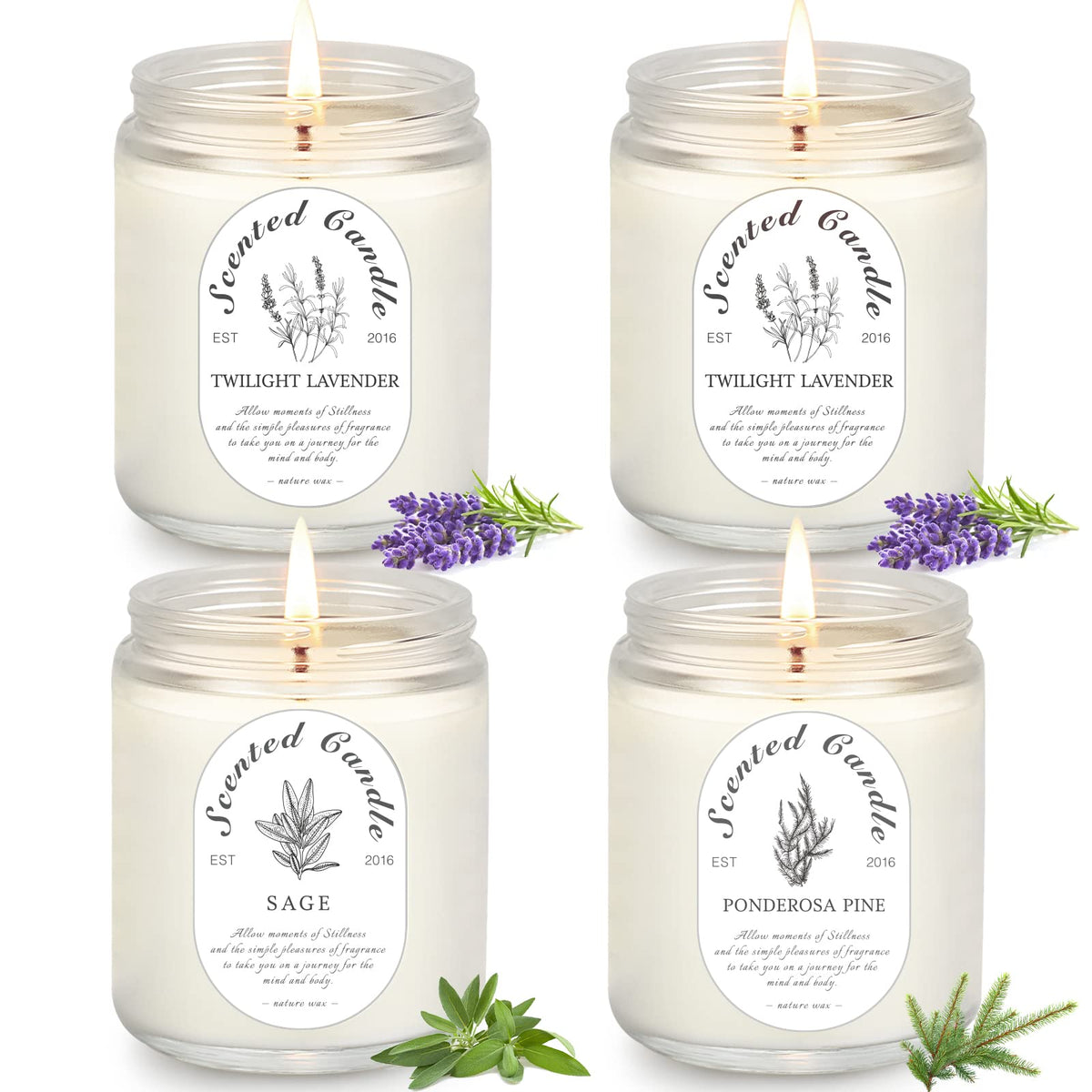 Soy Wax Candles (Set of 4)