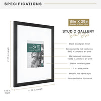 Black Matted Photo Frame