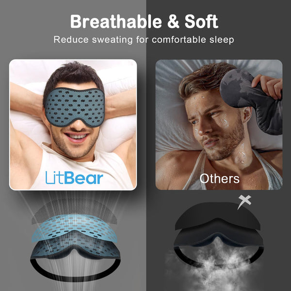Ice Blue 3D Sleep Mask