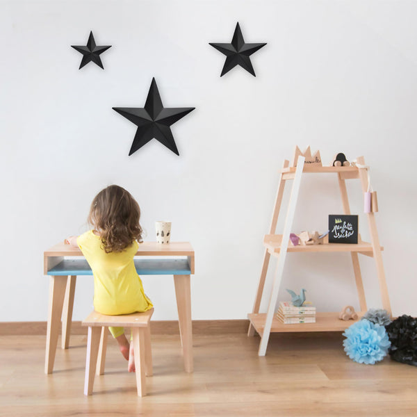 Black Barn Stars (Set of 3)