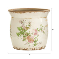 White Tuscan Ceramic Planter