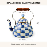 Blue Check Tea Kettle