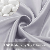 Silver Gray Silk Pillowcase
