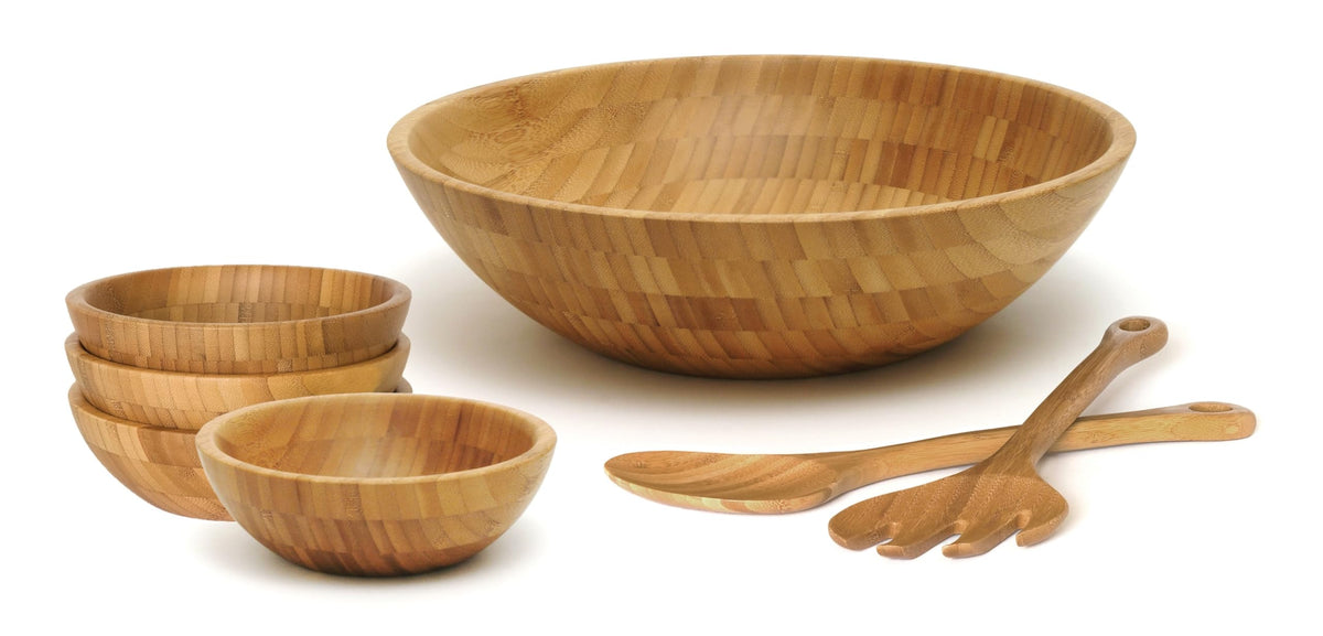 Bamboo Salad Bowl Set (Set of 7)