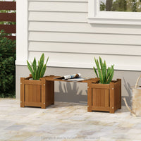 Natural Wood Planter Box