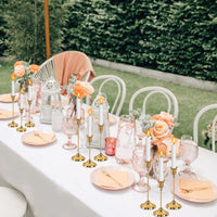 Gold Taper Candle Holders (Set of 12)
