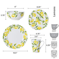 Lemon Bone China Dinnerware (Set of 16)