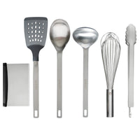 Teak & Steel Utensils (Set of 11)