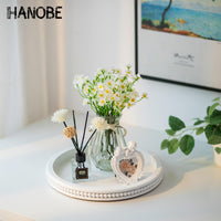 White Round Decorative Tray