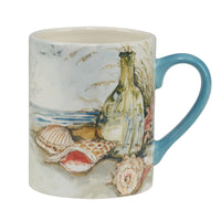 Coastal Ceramic Mugs (Set of 4)