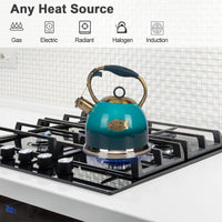Blue Whistling Tea Kettle
