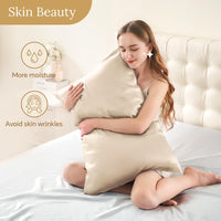 Beige Mulberry Silk Pillowcase