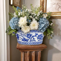 Blue and White Cachepot Vase