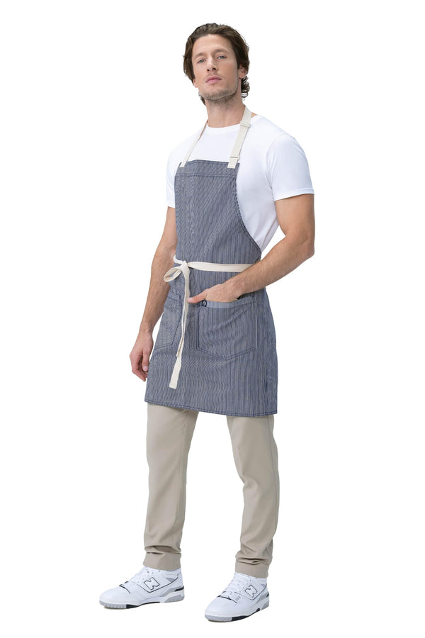 Indigo Blue Stripe Apron