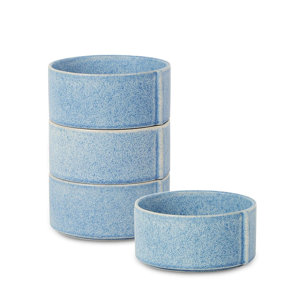 Blue Stoneware Bowls (Set of 4)
