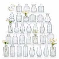 Transparent Glass Bud Vases