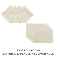 Ivory Damask Napkins (Set of 4)