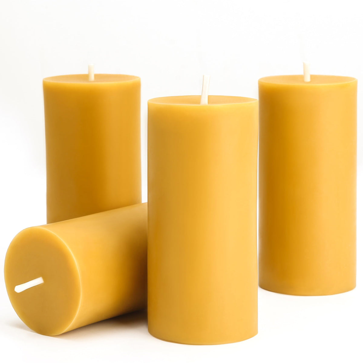 Beeswax Pillar Candles (Set of 4)