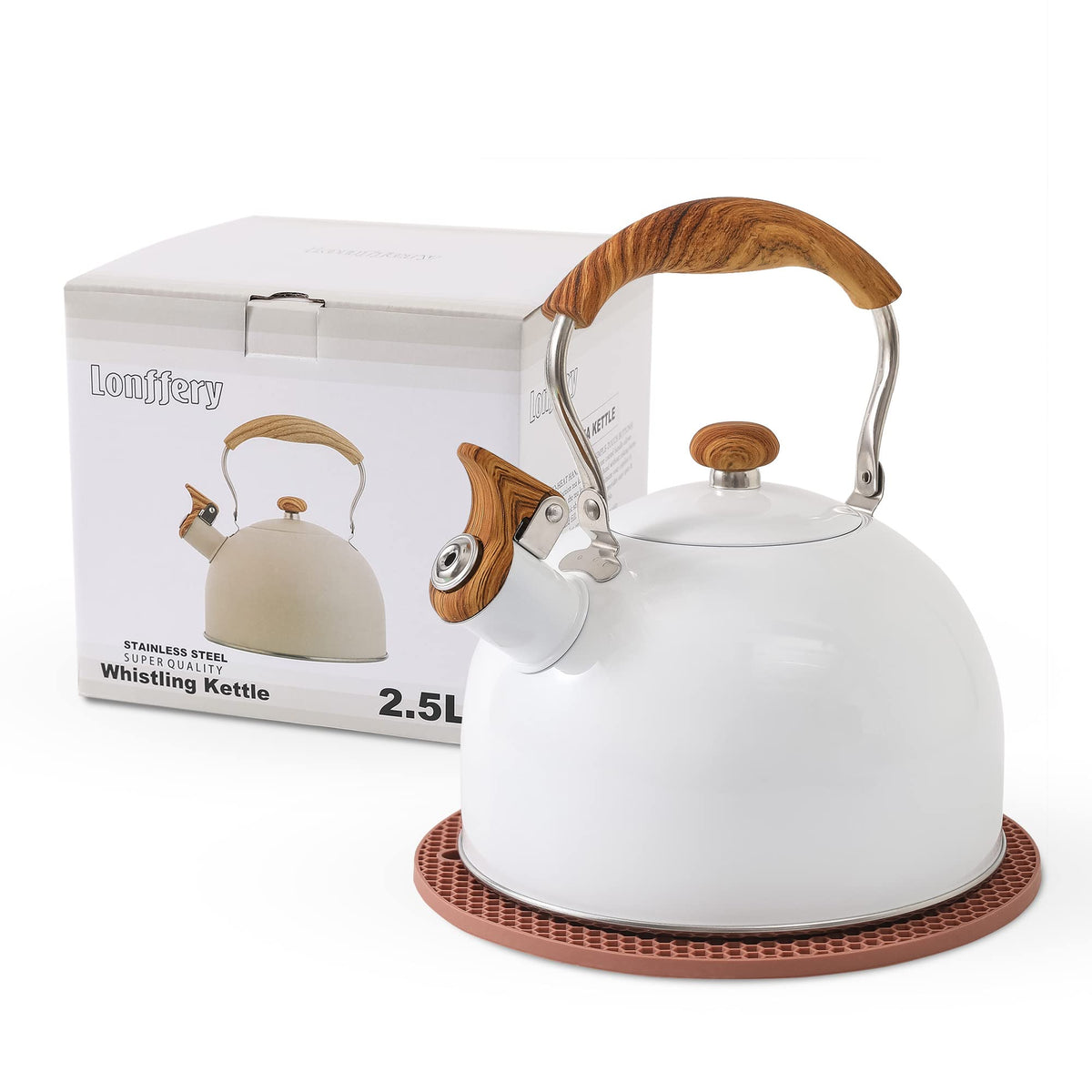 White Whistling Tea Kettle