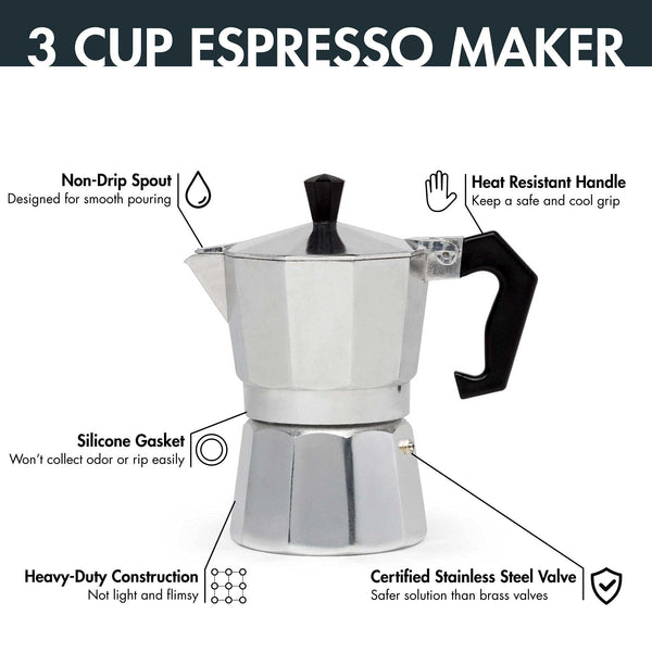 Silver Stovetop Espresso Maker