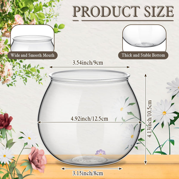 Clear Fish Bowl Vases (Set of 8)