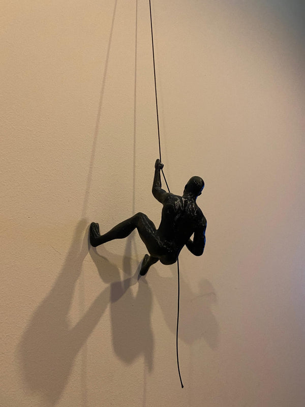 Black Climbing Man Wall Decor