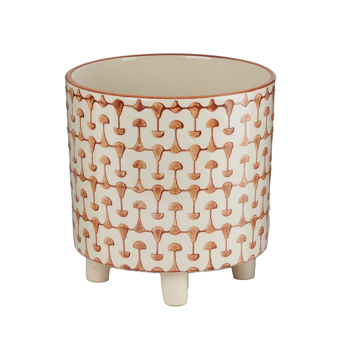 Rust Footed Stoneware Planter