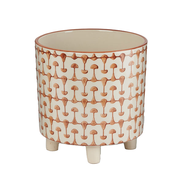 Rust Footed Stoneware Planter