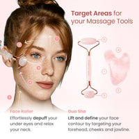Rose Quartz Gua Sha Set