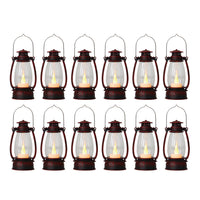 Brushed Red Mini Lanterns (Set of 12)