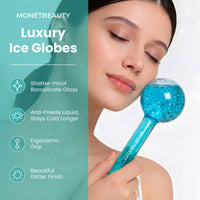Blue Glass Ice Globes