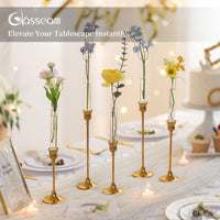 Glass Bud Vase Candle Holder (Set of 6)