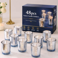 Blue Glass Votive Holders