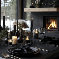 Black Candlestick Holders (Set of 15)