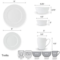 White Bone China Dinnerware