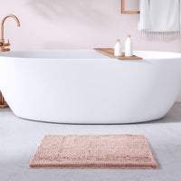 Dusty Pink Chenille Bath Mat