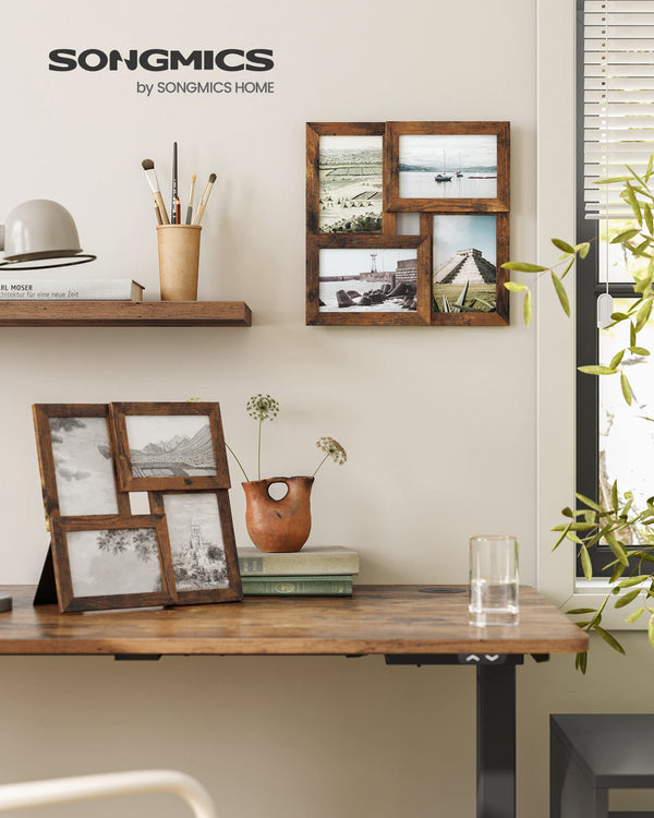 Rustic Brown Picture Frames (Set of 4)